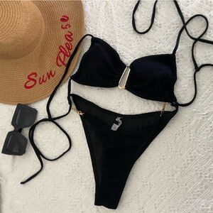 Black Women's Swim Bikini Set